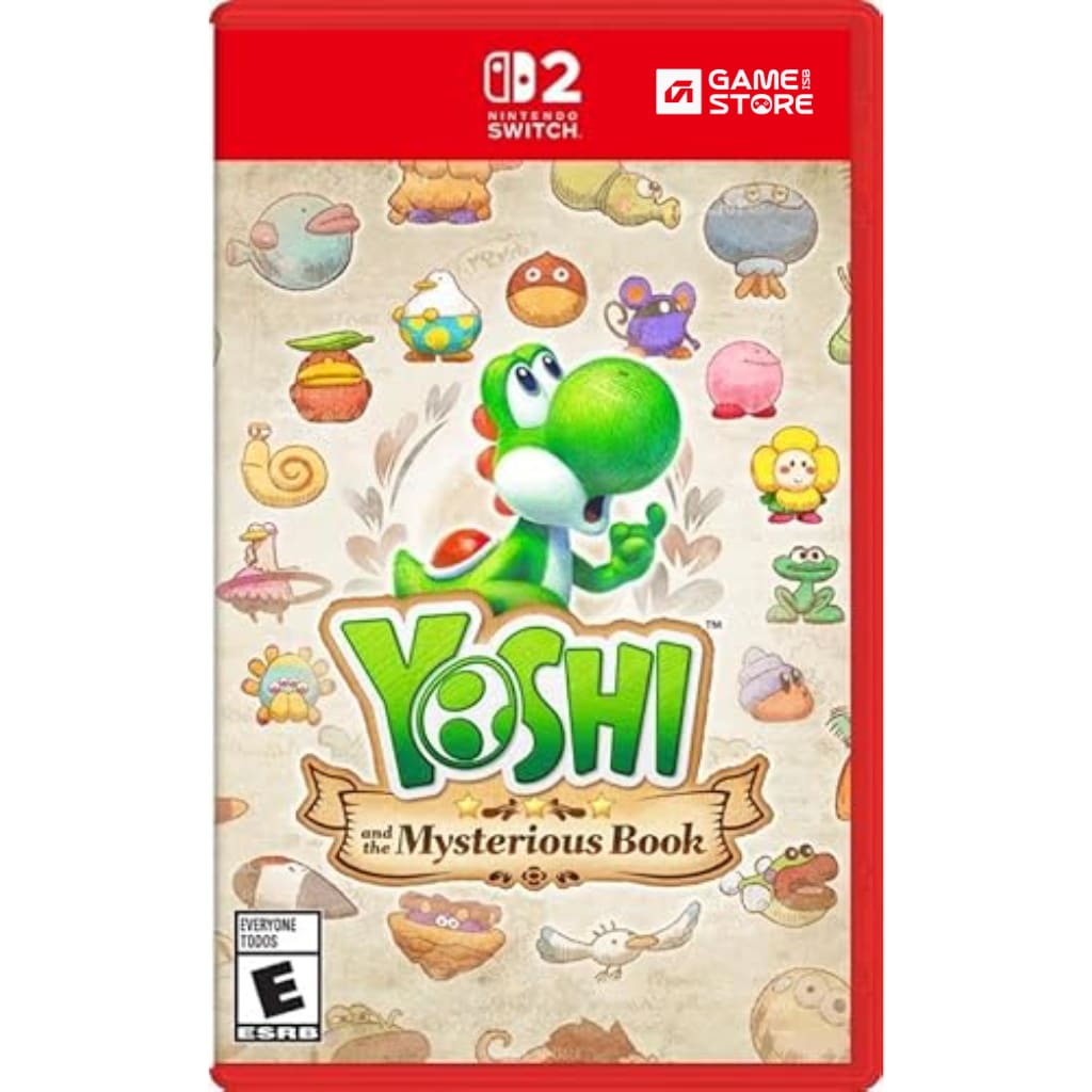 Yoshi and the Mysterious Book Switch 2 cover art with Yoshi and Mr. E the book, Nintendo Switch 2 platform games in Pakistan