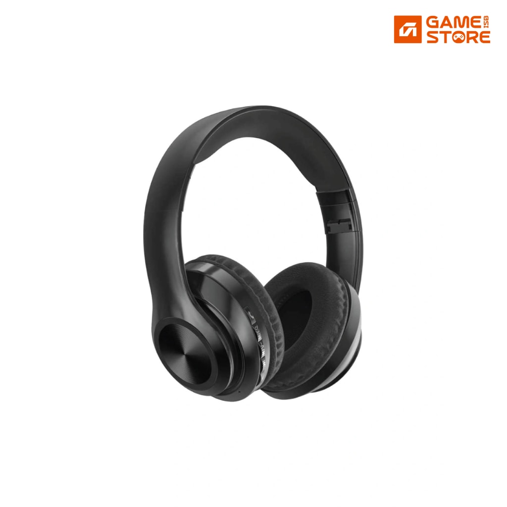 P68 Bluetooth 5.0 foldable wireless headphones in black, a wireless bluetooth headset for gaming headset price in Pakistan shoppers