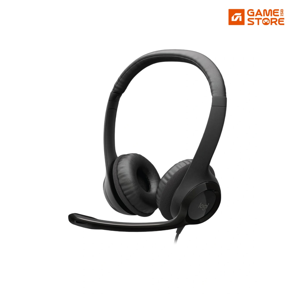 Logitech H390 USB wired headset with rotating mic