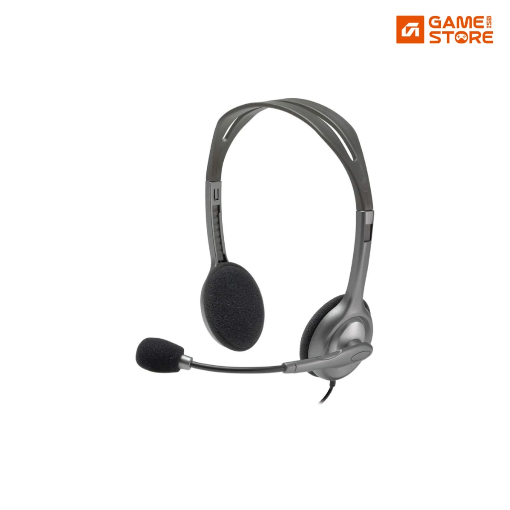 Logitech H110 stereo headset silver color