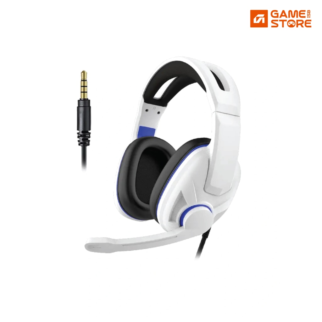 A1 black over-ear stereo gaming headset with adjustable mic for PS4, PS5 and Xbox