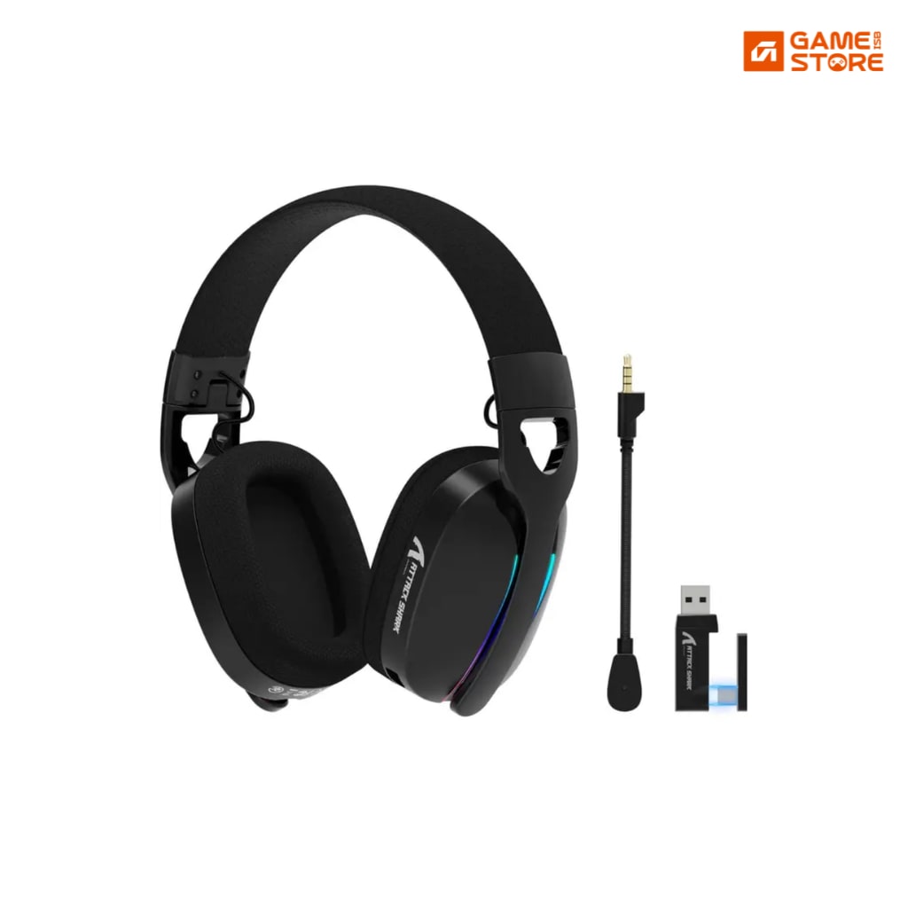 Attack Shark L90 foldable RGB tri mode gaming headset, wireless gaming headset price in Pakistan