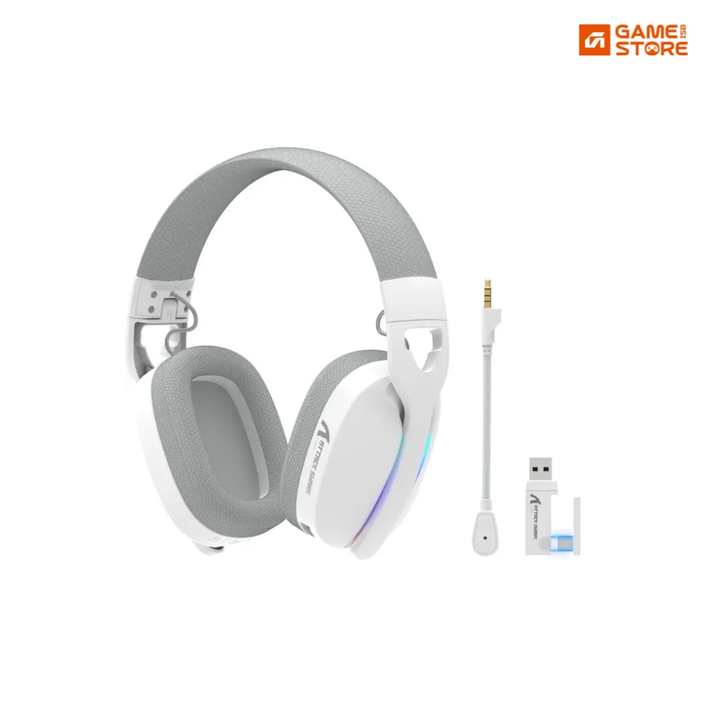 Attack Shark L90 foldable RGB tri mode gaming headset, wireless gaming headset price in Pakistan