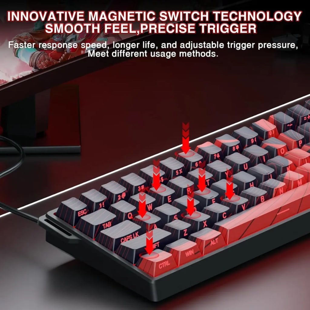 AULA WIN60 60% Hall Effect magnetic gaming keyboard with RGB
