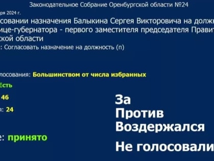 Назначение нового вице-губернатора Оренбуржья