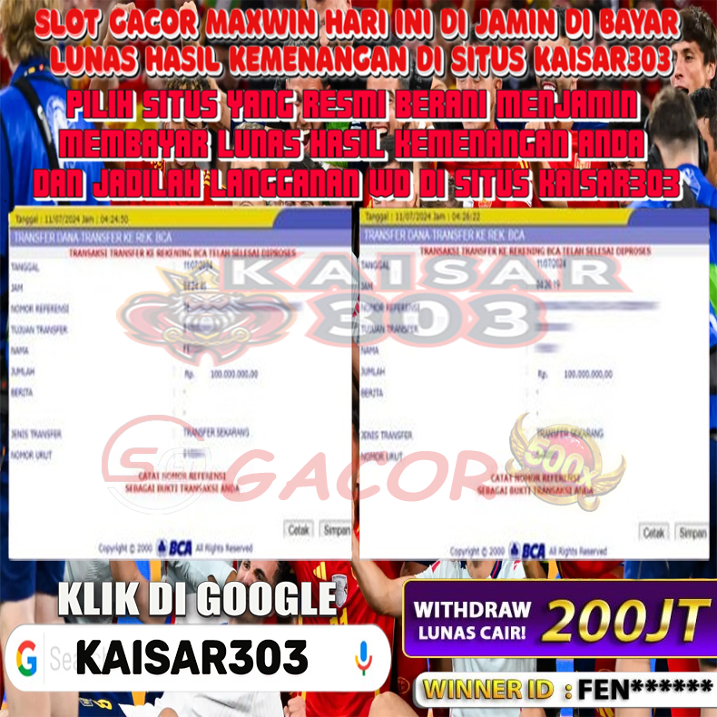 KAISAR303 - Situs Slot Dana Deposit 10k Instan dan Withdraw Lancar 24 jam Terpercaya image 1