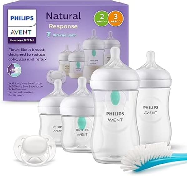 Philips Avent Natural - Biberón Anticólicos con Tetina de Flujo Lento