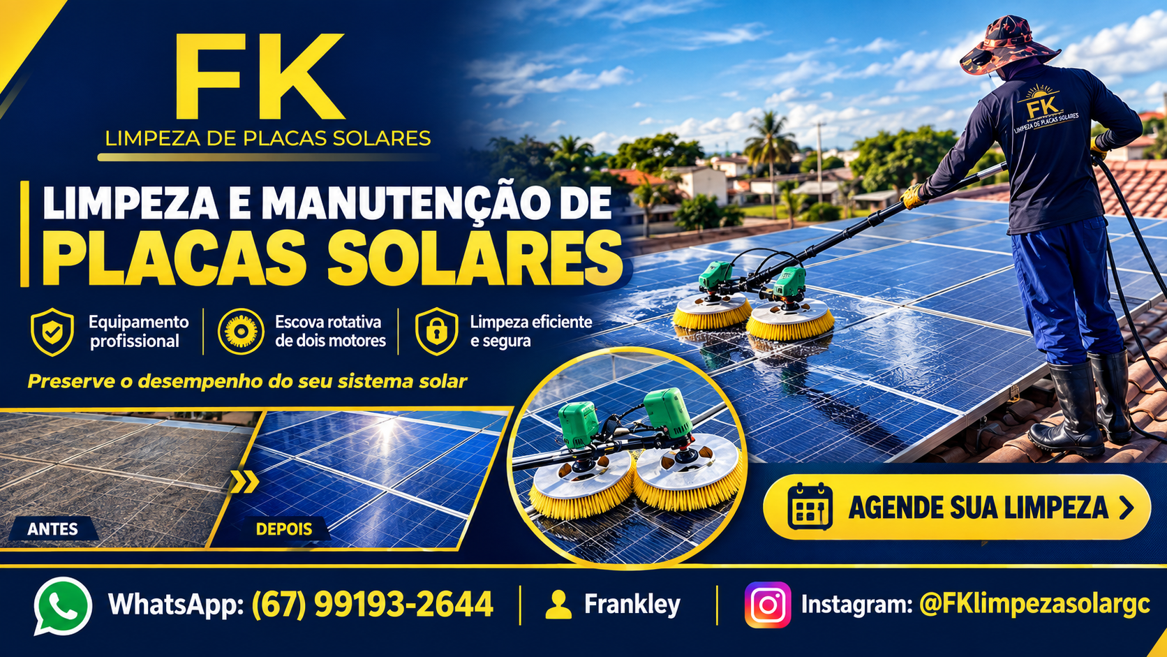 Capa de FK Limpeza e Manutenção de Placas Solares