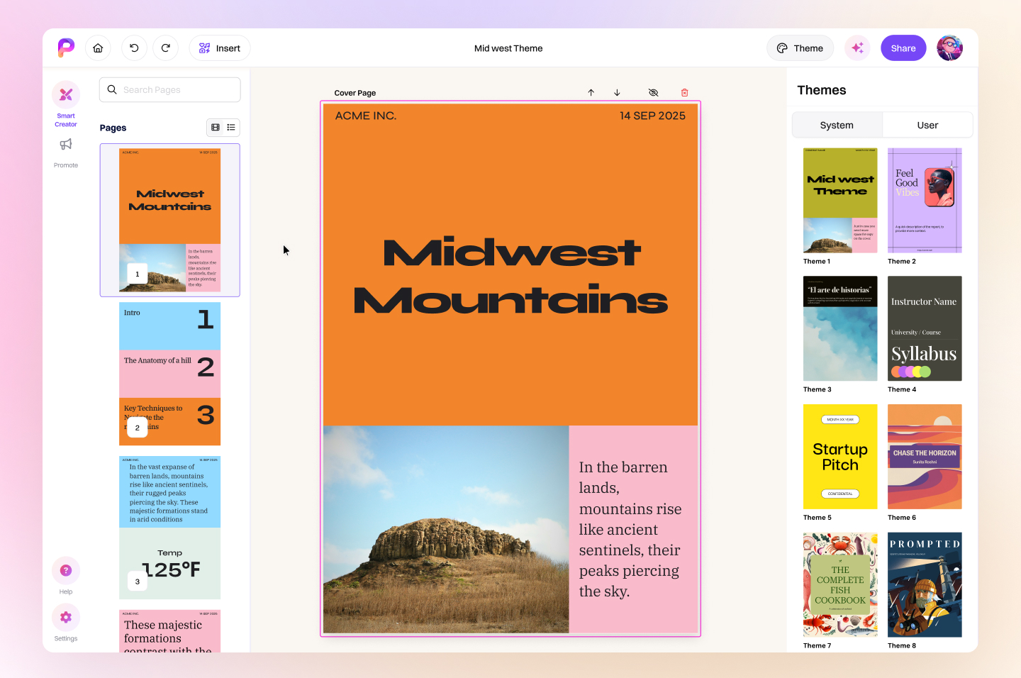 A collage of user interface components from the PrePackaged.AI application.