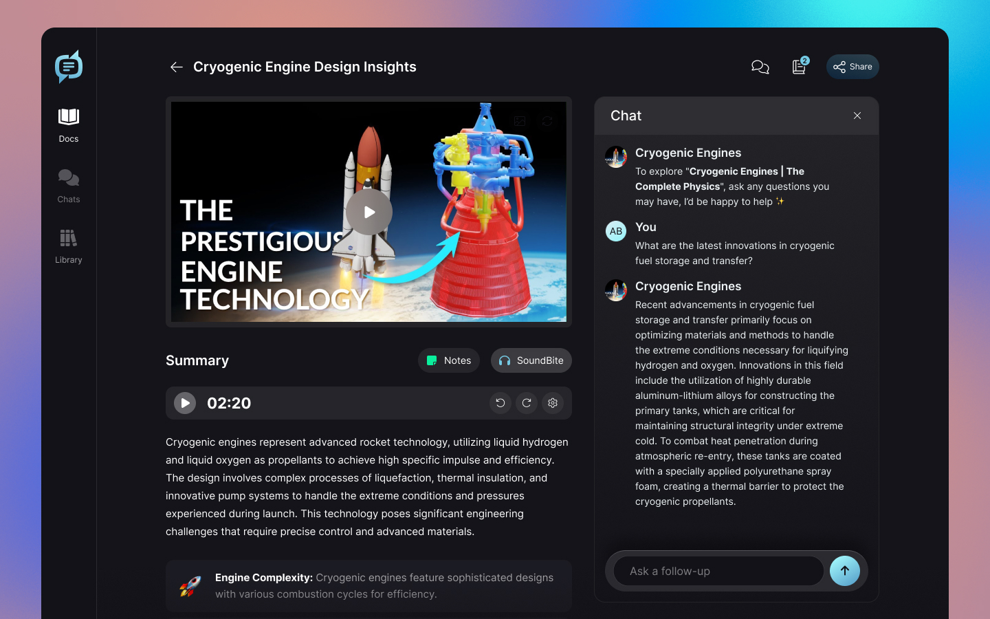 A user interacting with the Summarizer.com interface on a tablet.