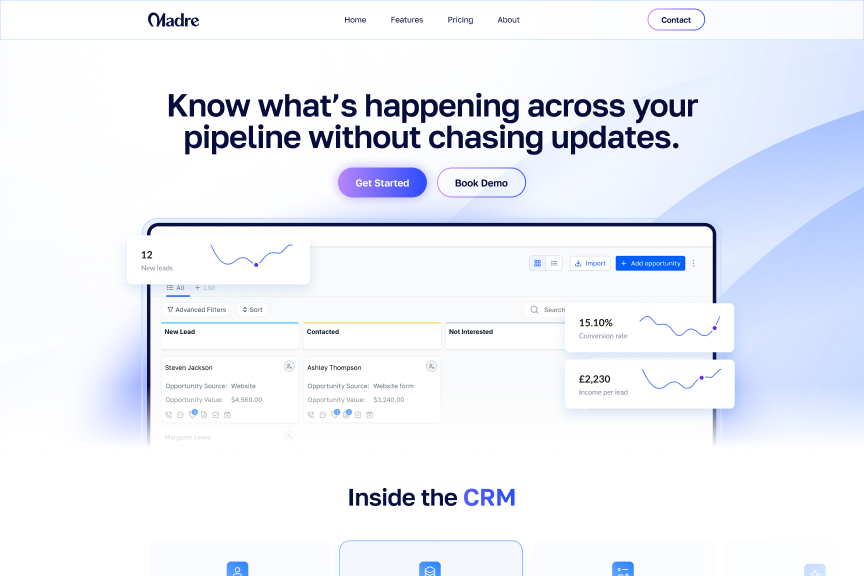 Pipeline website page