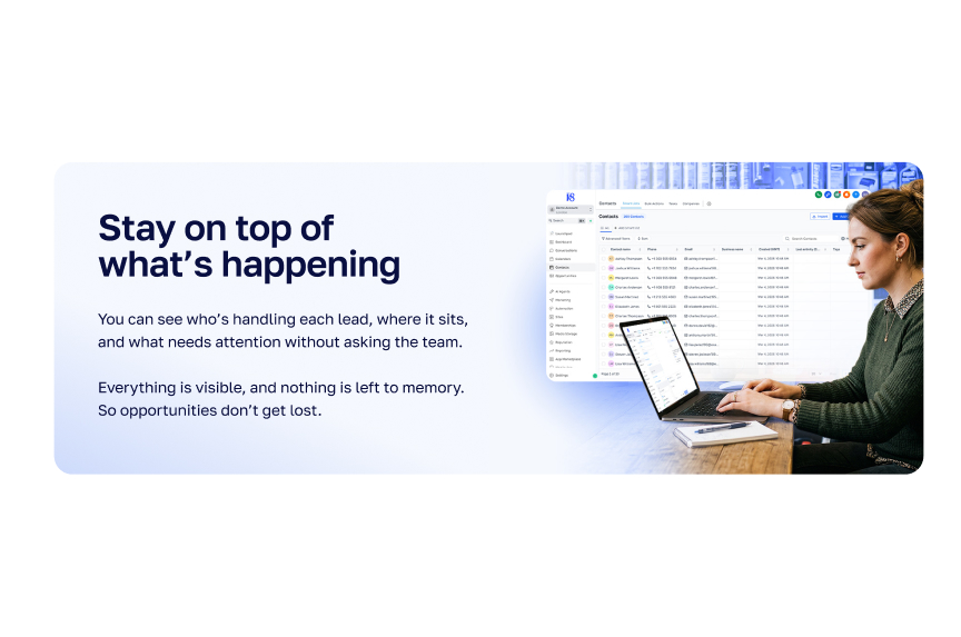 Dashboard website page