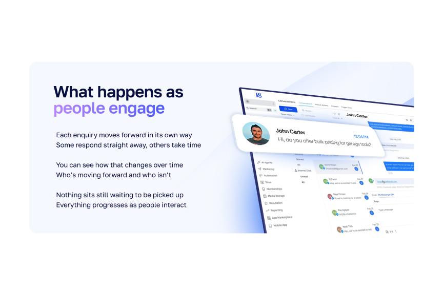 Engagement website page