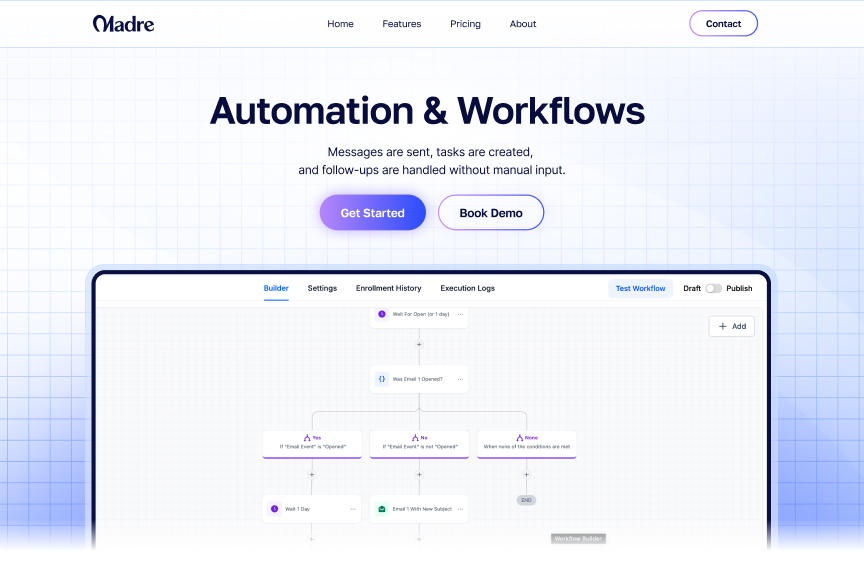 Automation website page