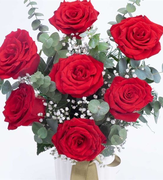 Aşkın Ritmi 7 Kırmızı Gül ve Okaliptüs-thumb-1