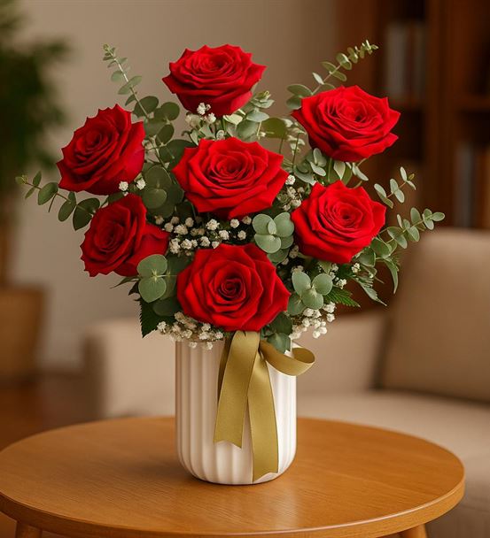 Aşkın Ritmi 7 Kırmızı Gül ve Okaliptüs-thumb-2