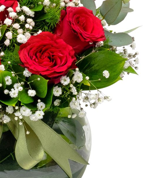Cam Fanus Aşkın Adı 7 Kırmızı Güller Aranjmanı - hover
