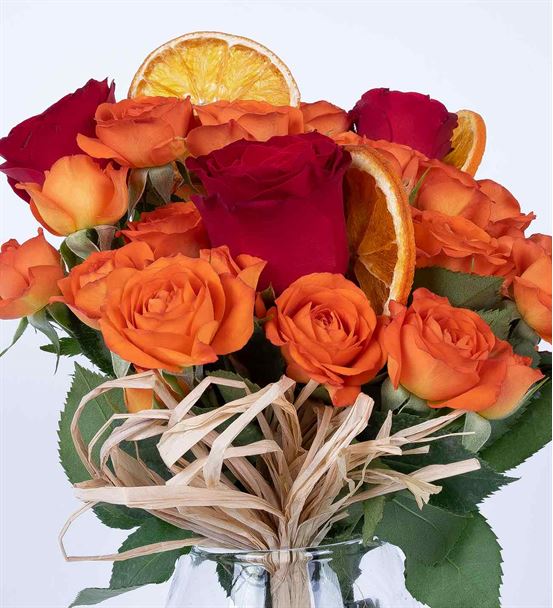 Carignan Serisi Lovely Turuncu Kırmızı Güller - hover