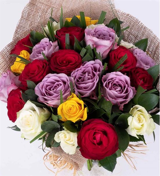 Greta Serisi Happiness Mixed Tasarım Gül Buketi-thumb-1