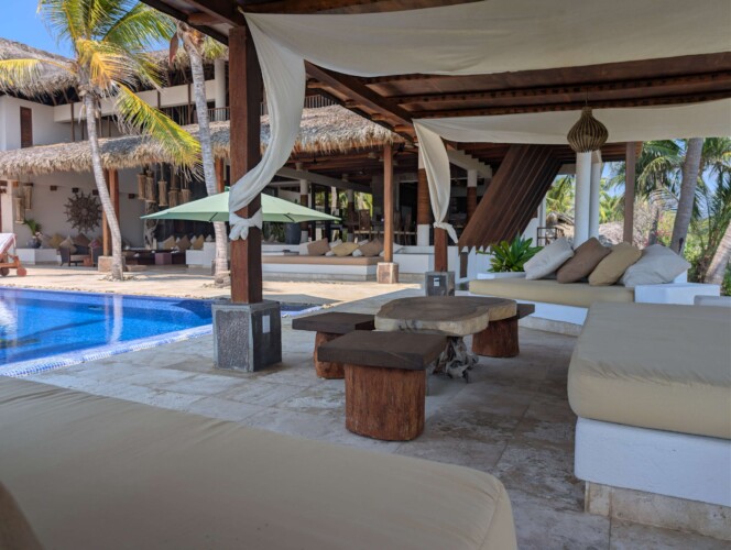 Casa Emelina bedroom with ocean views Puerto Escondido