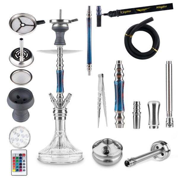 Alligator Bingo Shisha Edelstahl Blau