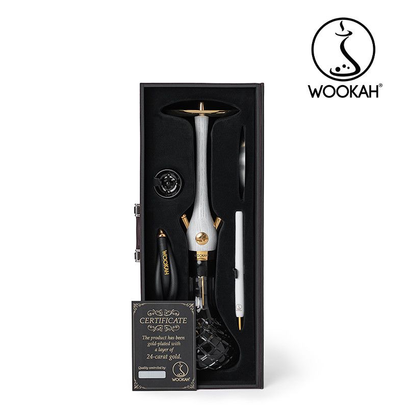 24K Gold-Plated WOOKAH Check Black White Nox Set