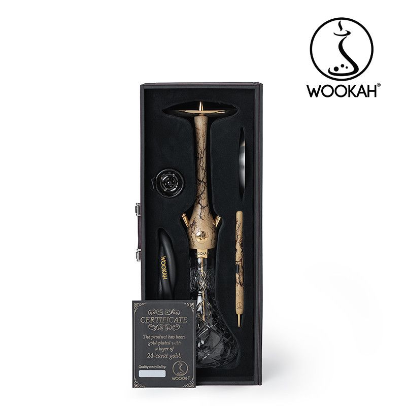 24K Gold-Plated WOOKAH Olives Grom Set
