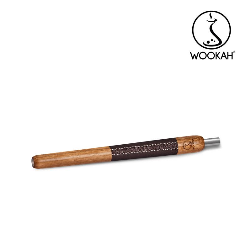 WOOKAH Holzmundstück Oak Braun Leder