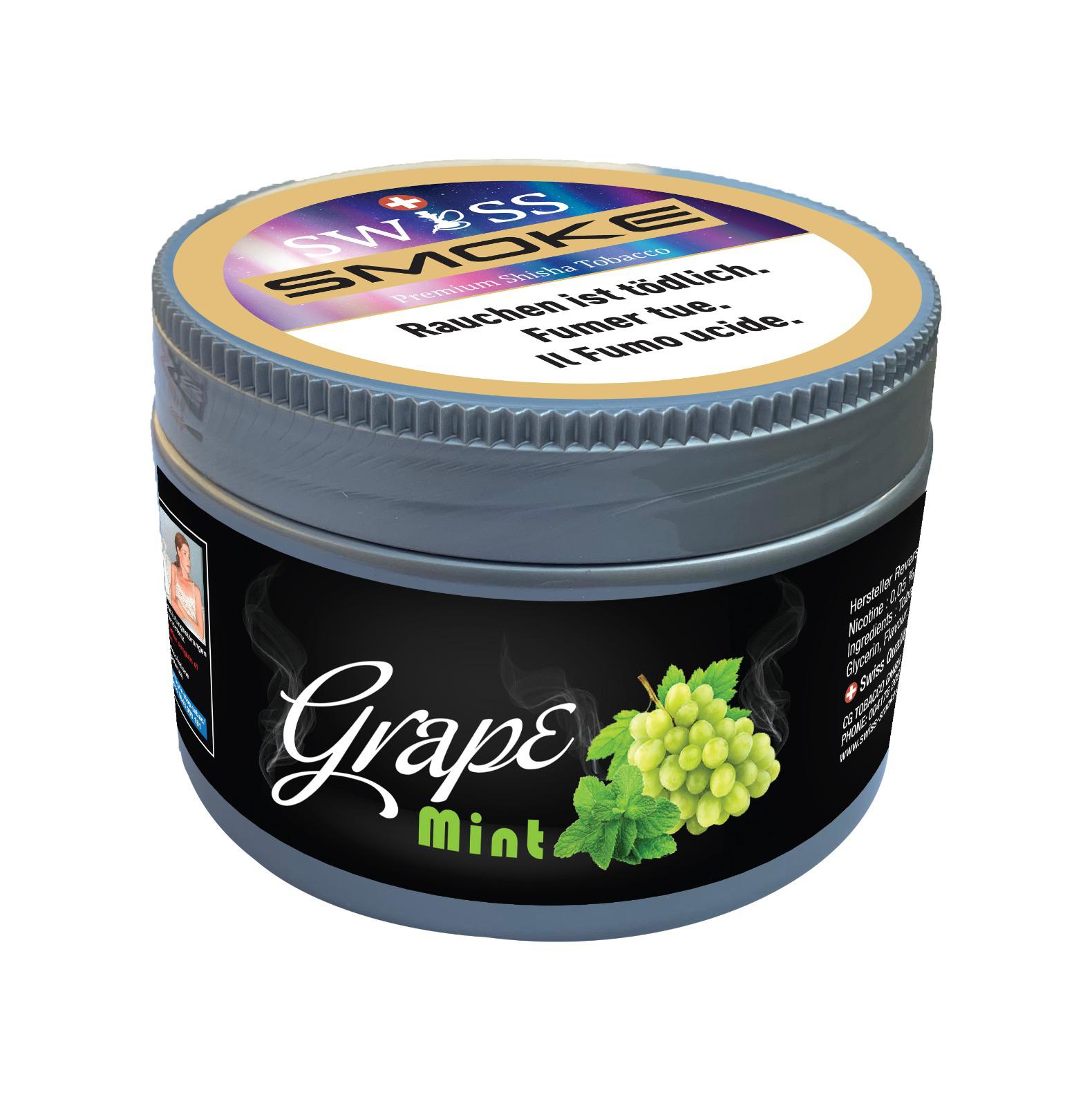 Swiss Smoke Shisha Tabak – Grape Mint (200g)