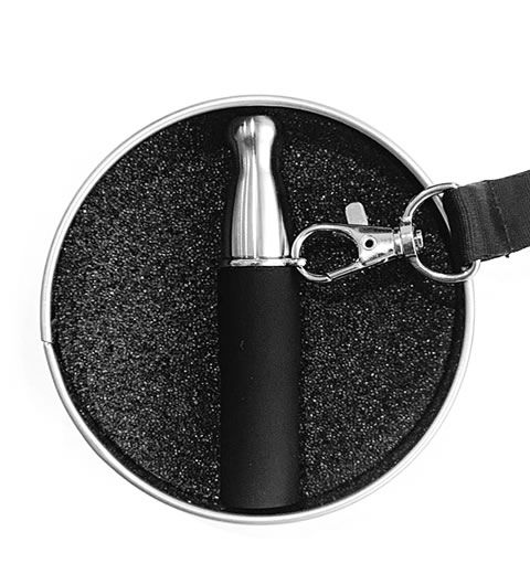 K2 Hygienemundstück mit Schlüsselband – Black