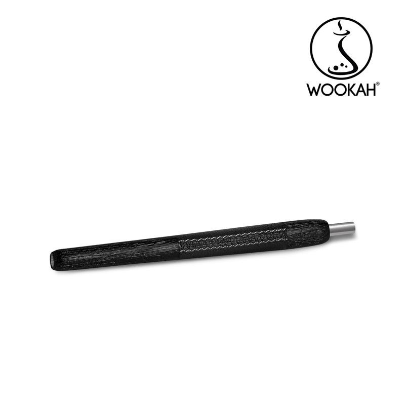WOOKAH Holzmundstück Nox Schwarz Leder