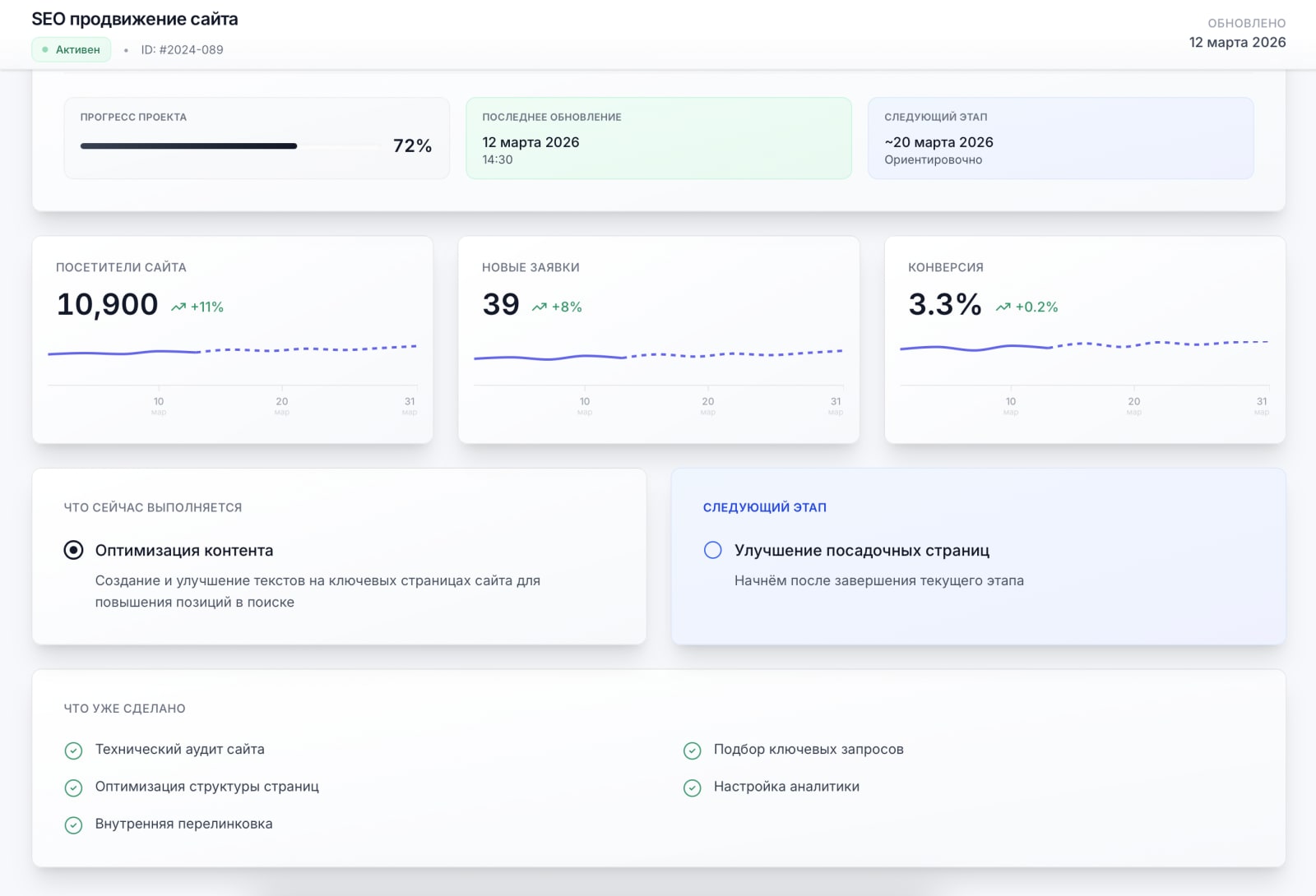 Экран следующего шага