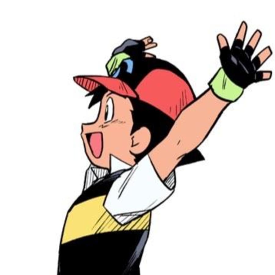 Cartoons matching profile picture pair titled “Ashketchum Dawnhikari Pair”, right side
