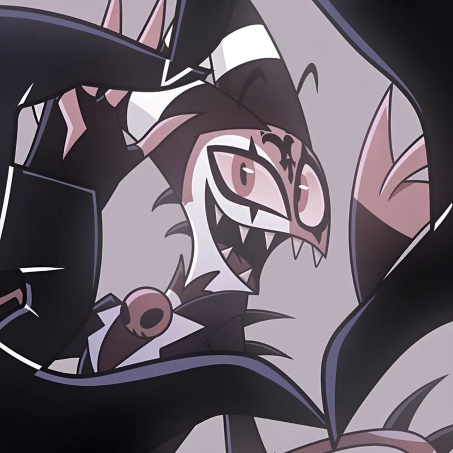 Lgbtq matching profile picture pair titled “Blitzo Stolas Pair”, right side