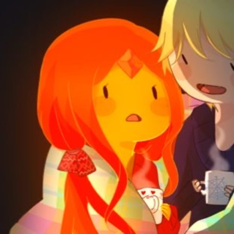 Cartoons matching profile picture pair titled “Flameprincess Finn Pair”, left side