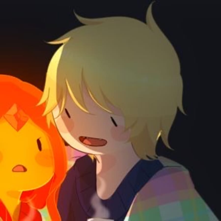 Cartoons matching profile picture pair titled “Flameprincess Finn Pair”, right side