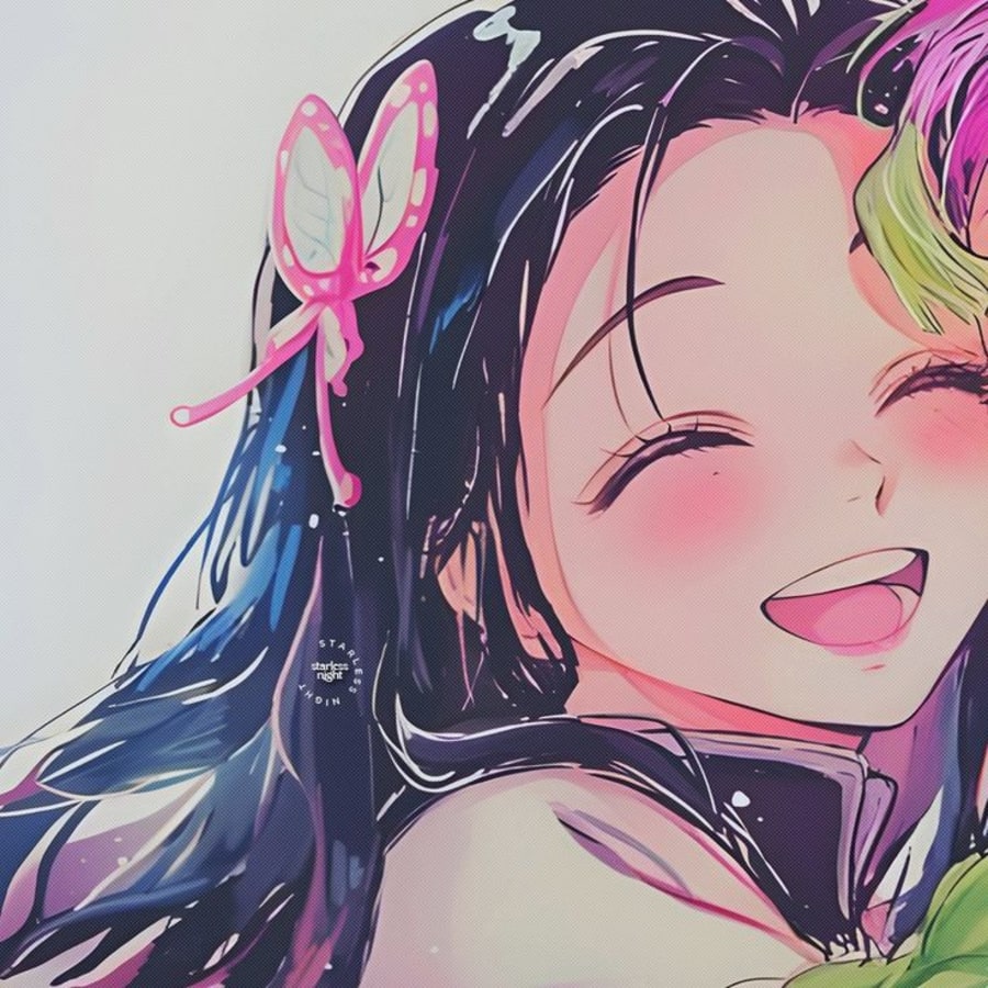 Anime matching profile picture pair titled “Kanae Mitsuri Pair”, left side