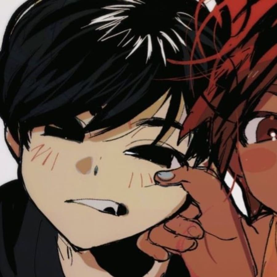 Anime matching profile picture pair titled “Playfulfang Kids Pair”, left side