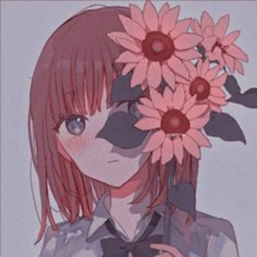 Anime matching profile picture pair titled “Sunflowergirl Sunflowerboy Pair”, left side