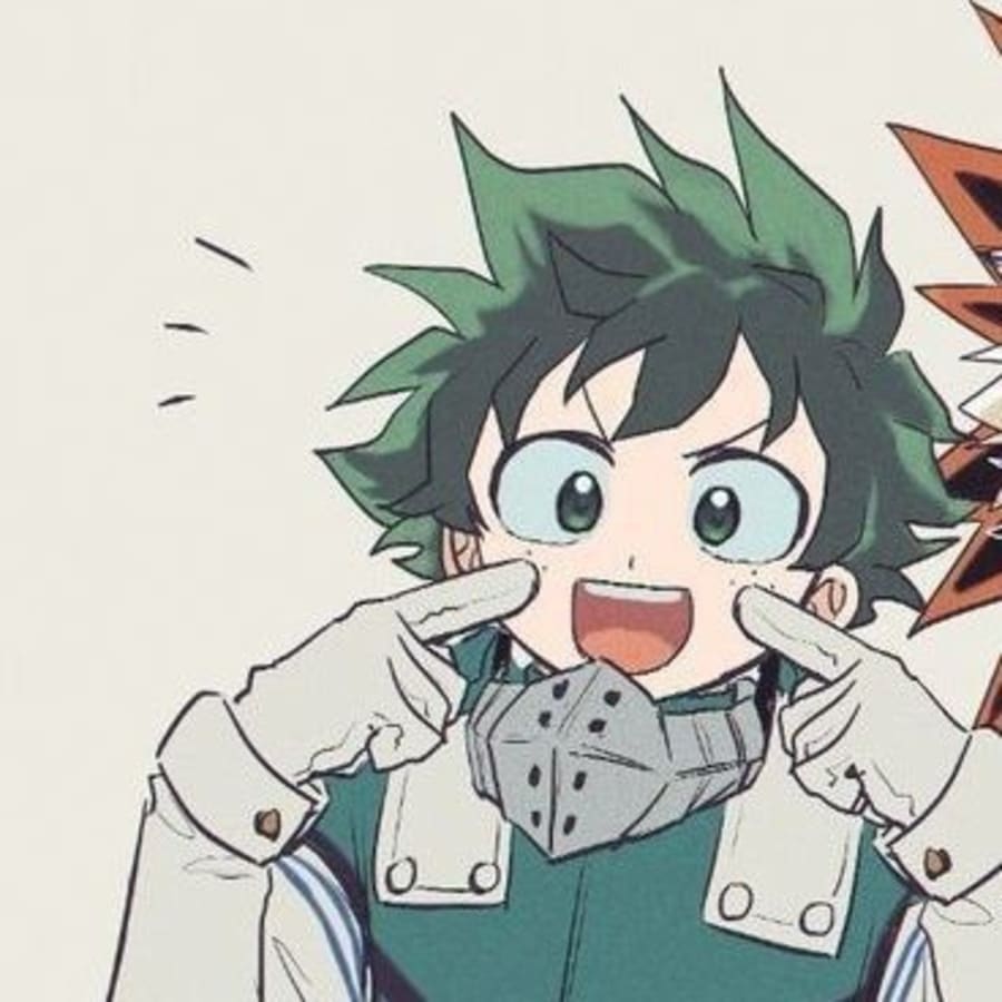 Anime matching profile picture pair titled “Baku Deku Pair”, left side