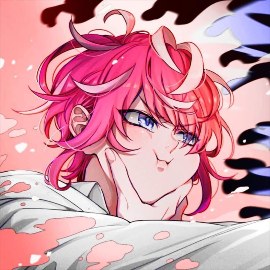 Anime matching profile picture pair titled “Bg Pinch Cheeks Pair”, left side