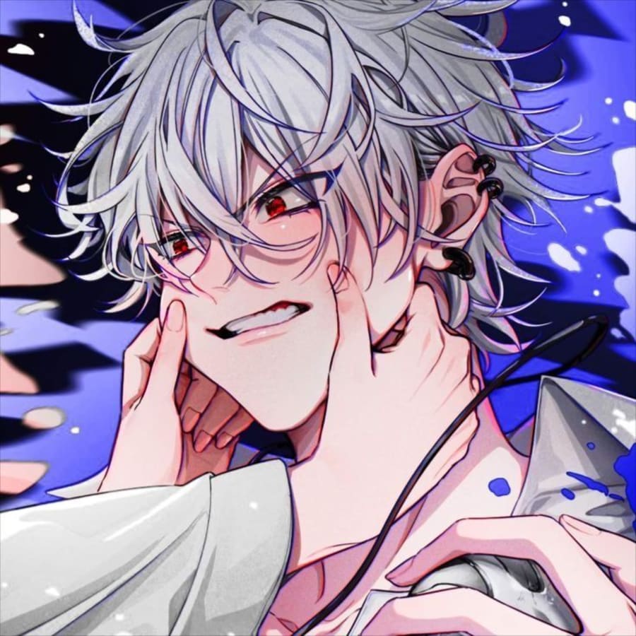 Anime matching profile picture pair titled “Bg Pinch Cheeks Pair”, right side