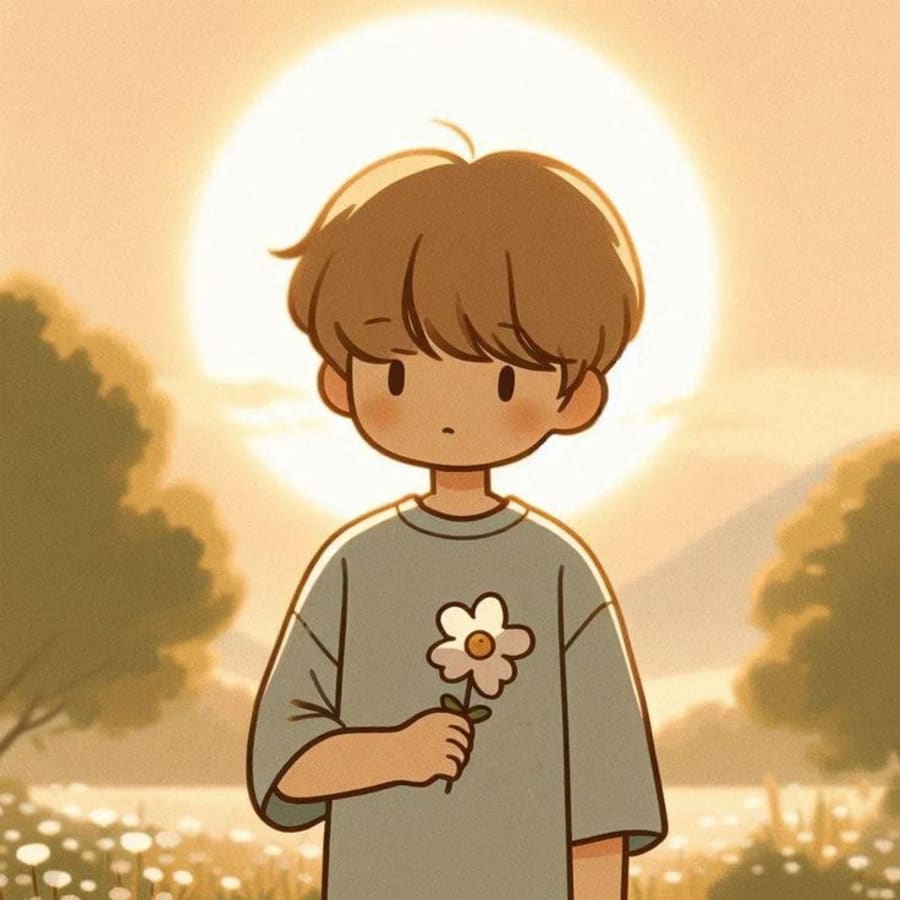 Anime matching profile picture pair titled “Bg Flowerduo Pair”, left side