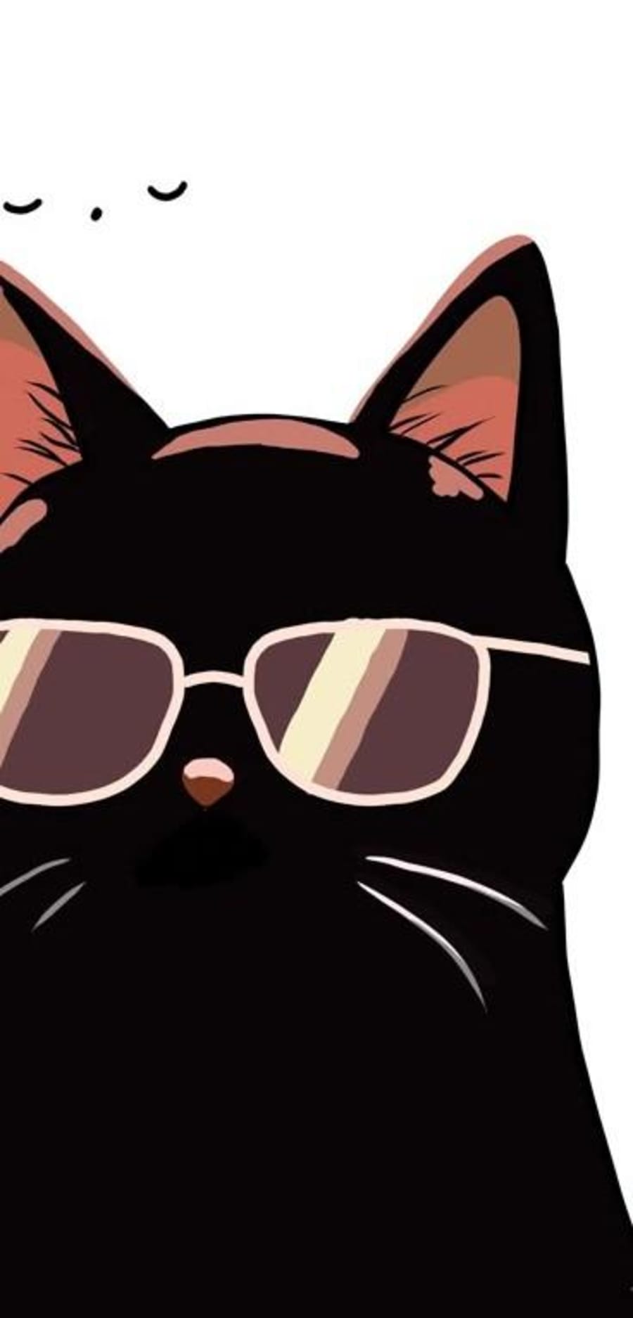 Cute matching profile picture pair titled “Cat Glasses Pair”, right side