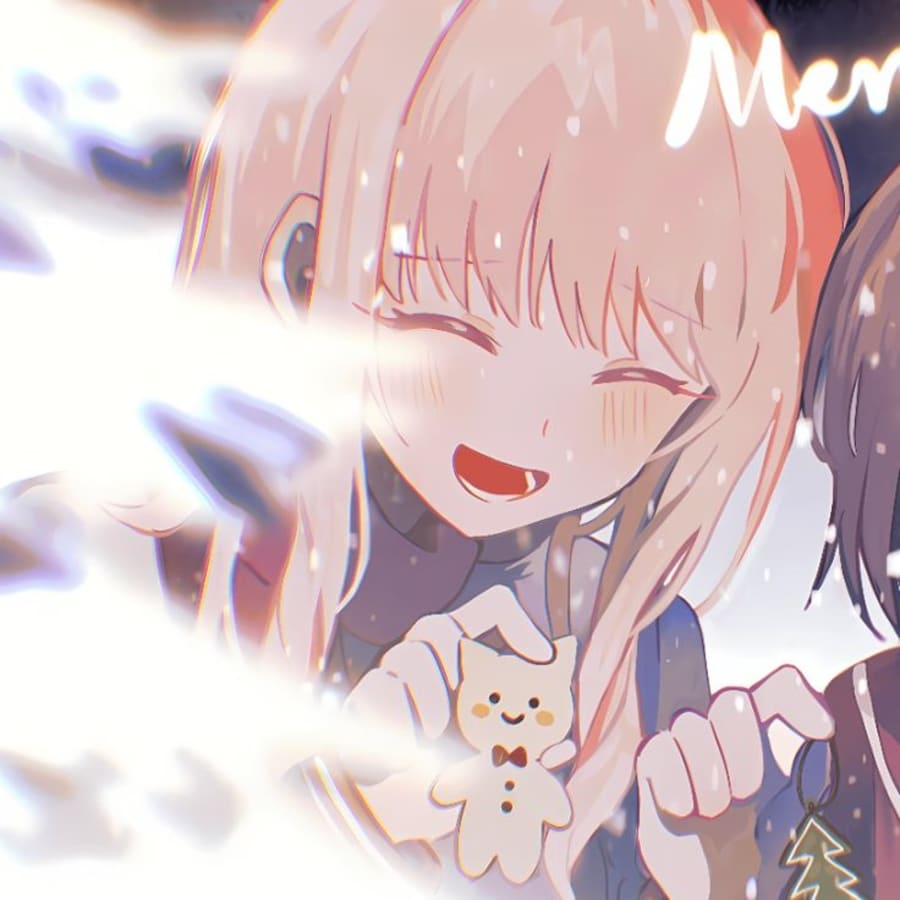 Lgbtq matching profile picture pair titled “Christmasduo Pair”, left side