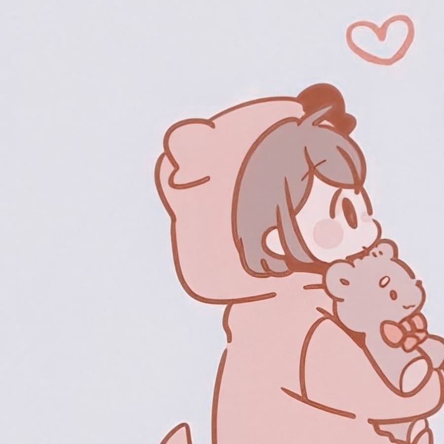 Cute matching profile picture pair titled “Cute Couple Pair”, left side