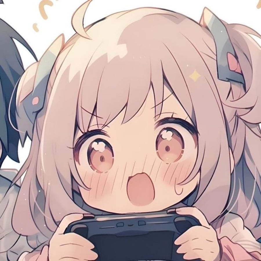 Cute matching profile picture pair titled “Cute Gamer Pair”, right side