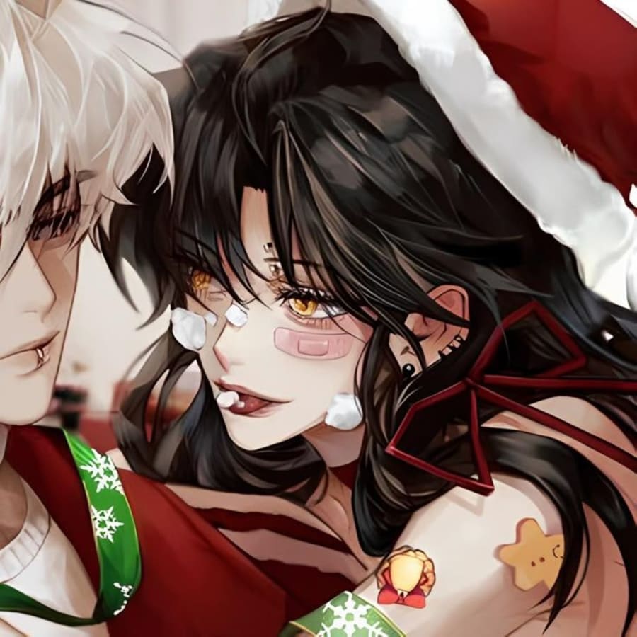 Anime matching profile picture pair titled “Edgyreindeer Pair”, right side