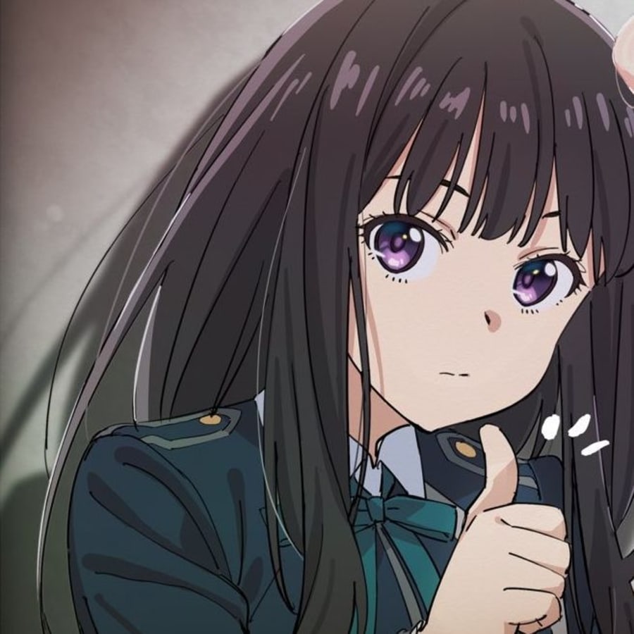 Anime matching profile picture pair titled “Girls Heart Thumb Pair”, left side