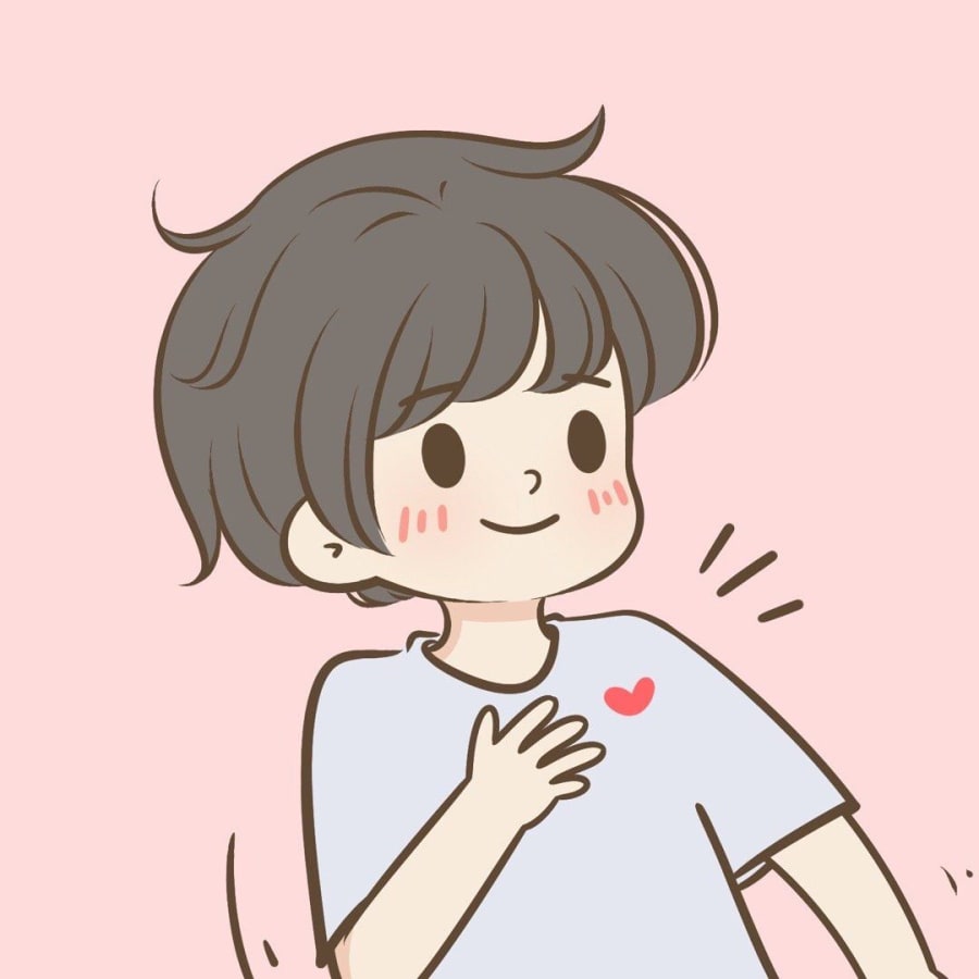 Cute matching profile picture pair titled “Heartshot Pair”, left side